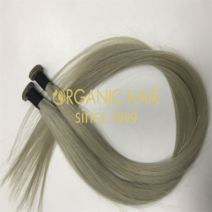 Custom hand tied extensions hair  wholesale H6